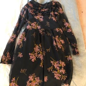 Black floral dress